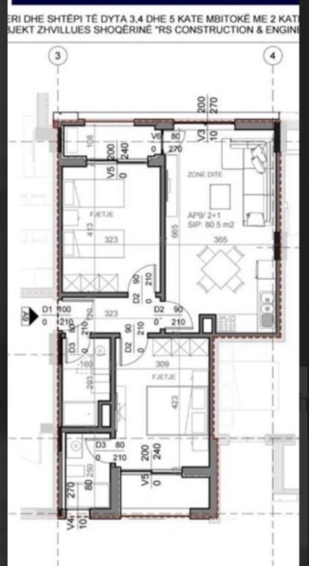 Vlore, shes apartament ne plazh 2+1+Ballkon Kati 2, 96 m² 310.000 € (Plazh Radhime)