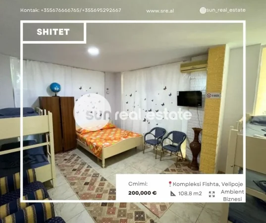 Velipoje, shitet ambjent biznesi Kati 0, 108 m² 200.000 € (KOMPLEKSI FISHTA)