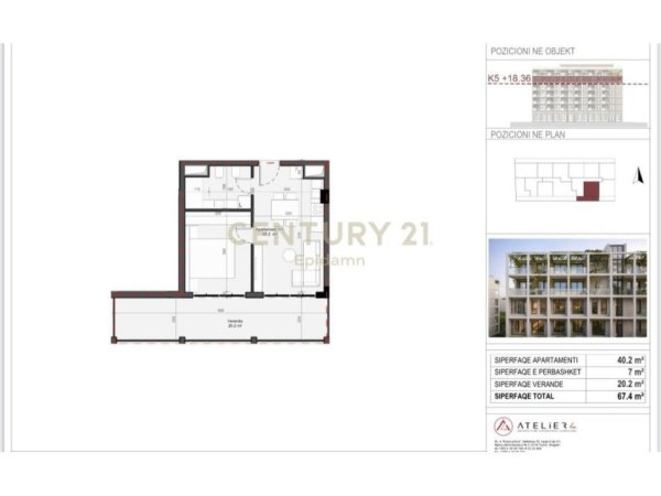 Durres, shitet apartament 1+1 Kati 5, 67 m² 51.570 € (Mali i Robit)