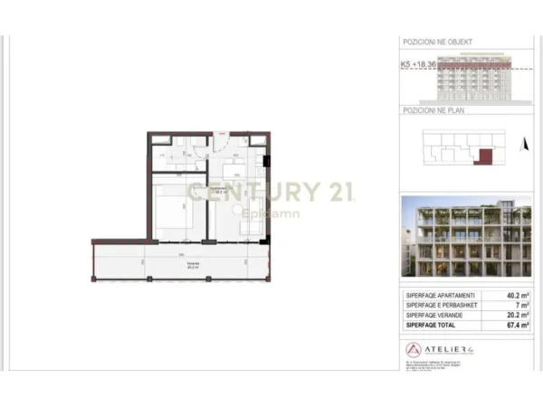 Durres, shitet apartament 1+1 Kati 5, 67 m² 51.570 € (Mali i Robit)
