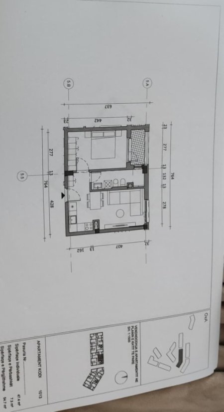 Tirane, shitet apartament 1+1 , 55 m² 79.750 € (Kompleksi Oxa)