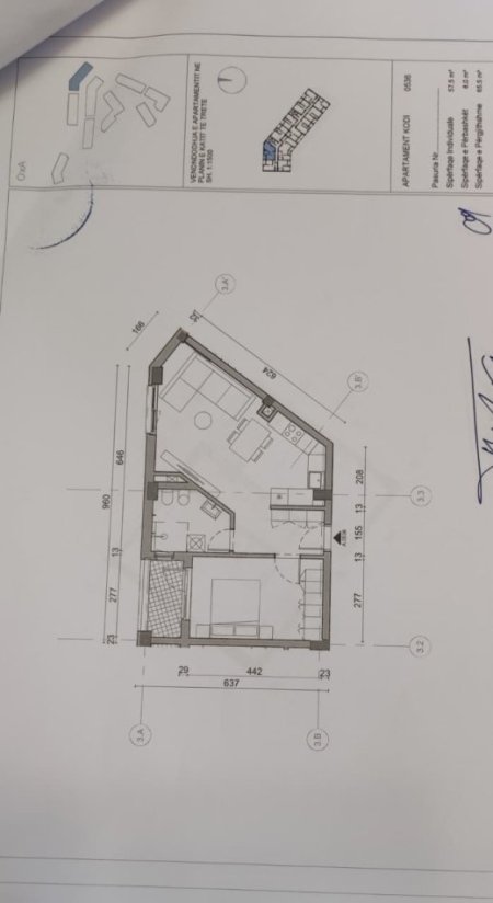 Tirane, shitet apartament 1+1 , 55 m² 79.750 € (Kompleksi Oxa)