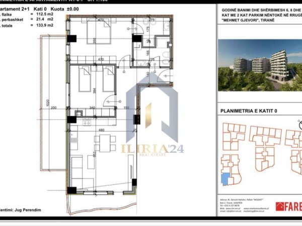 Tirane, shitet apartament 2+1+Ballkon Kati 4, 140 m² 147.290 € (Paskuqan Kompleksi aluna)