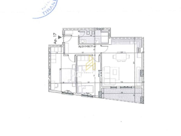 Tirane, shitet apartament 2+1+Ballkon Kati 4, 105 m² 101.695 € (Ringside Residence, Paskuqan)