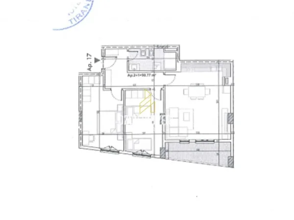 Tirane, shitet apartament 2+1+Ballkon Kati 4, 105 m² 110,082 € (Ringside Residence, Paskuqan)