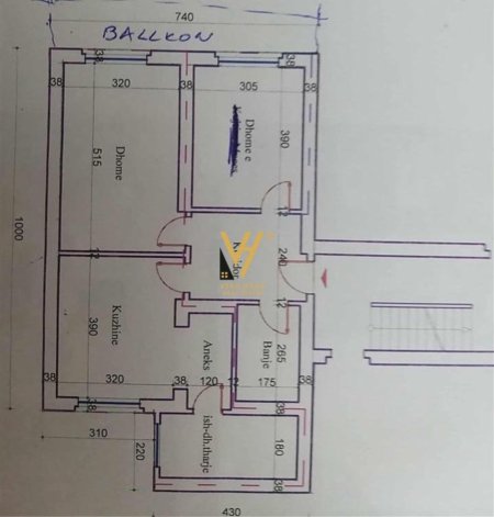 Tirane, shitet apartament 2+1+Ballkon Kati 1, 78 m² 160.000 € (ALI DEMI)