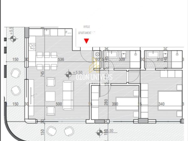 Vlore, shitet apartament 2+1+Ballkon Kati 1, 150 m² 317,460 € (One Oricum Bay Residence Vlorë, Albania)