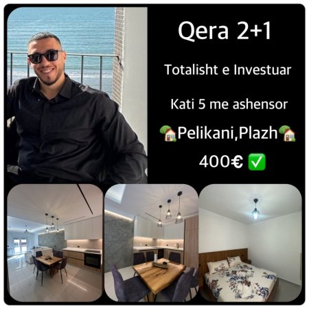 Durres, jepet me qera 2+1+Ballkon Kati 5, 75 m² 400 € (Qera 2+1 me ballkon Pelikani Plazh • 400€ neto +355 069 20 39 456)
