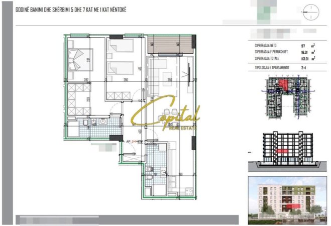 Tirane, shitet apartament 2+1 Kati 2, 113 m² 136.000 € (PASKUQAN)