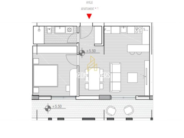 Tirane, shitet apartament 1+1+Ballkon Kati 1, 91 m² 186,406 € (One Oricum Bay Residence Vlorë, Albania)