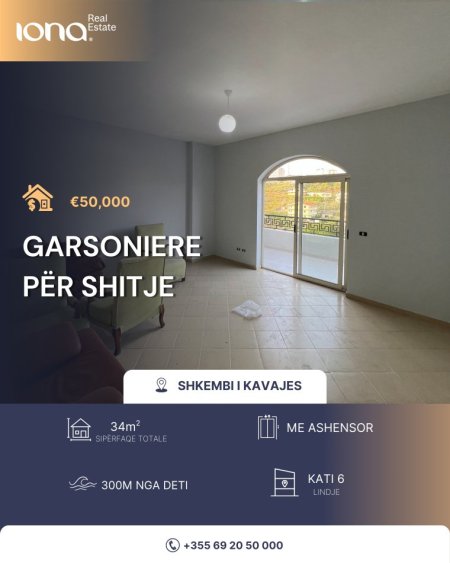Shkembi Kavajes, shitet garsonier 1+1 Kati 6, 50.000 € 