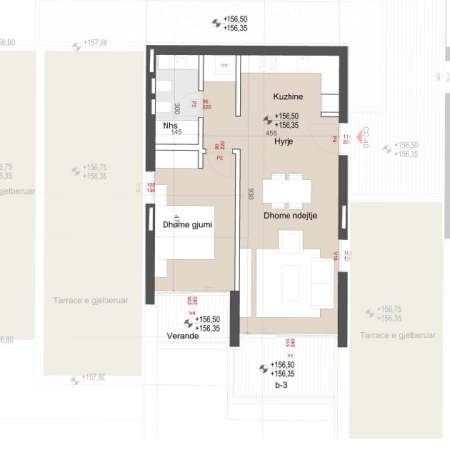 Dhermi - Palase, shes apartament 1+1+Ballkon Kati 2, 87 m² 277,000 € (Palase, Green Coast Village)