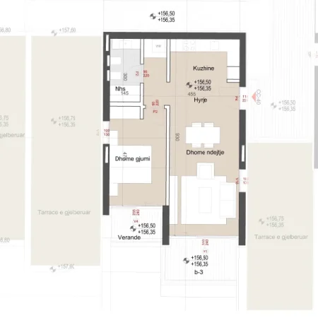 Dhermi - Palase, shes apartament 1+1+Ballkon Kati 2, 87 m² 277,000 € (Palase, Green Coast Village)