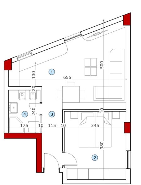 Tirane, shitet apartament 1+1 Kati 1, 65 m² 94.250 € (Ali Demi)