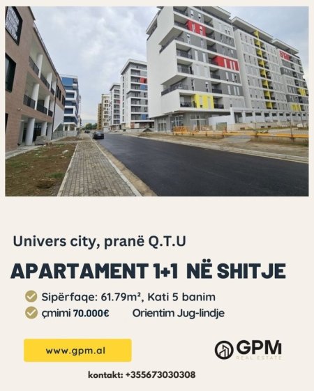 Tirane, shitet apartament 1+1 , 62 m² 70.000 €