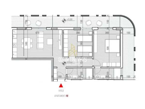 Vlore, shitet apartament+verande | Penthouse 2+1+Ballkon Kati 1, 157 m² 316.162 € (One Orikum Bay, Përballë Portit Vlorë, Albania)