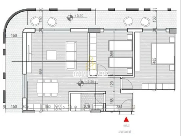 Vlore, shitet apartament+verande | Penthouse 2+1+Ballkon Kati 1, 145 m² 290.950 € (One Orikum Bay, Përballë Portit Vlorë, Albania)