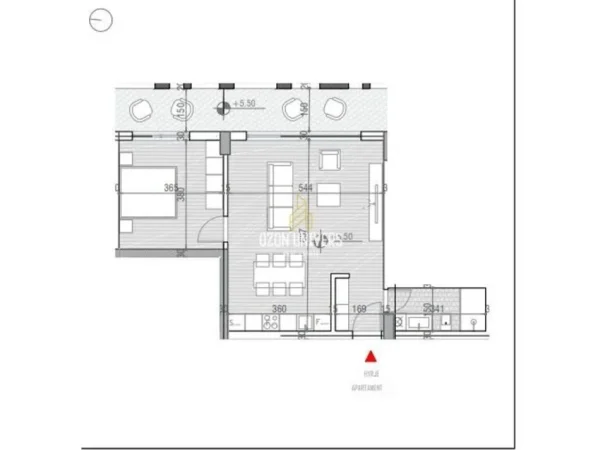Vlore, shitet apartament+verande | Penthouse 1+1+Ballkon Kati 1, 197.032 € (One Orikum Bay, Përballë Portit Vlorë, Albania)