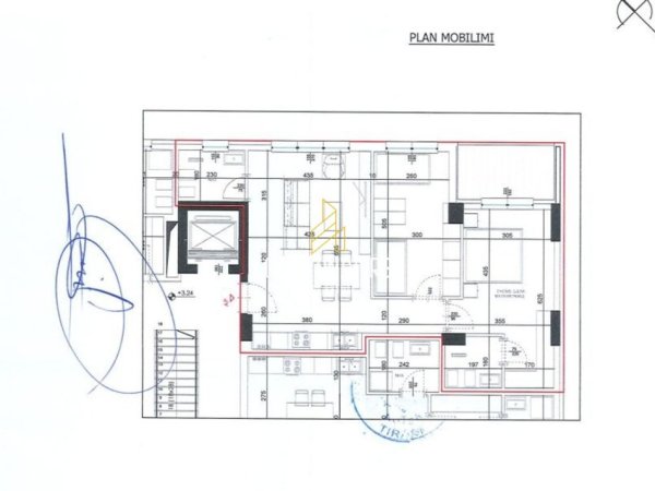 Tirane, shitet apartament 2+1+Ballkon Kati 6, 112 m² 156.800 € (Bellevue Residence, Rruga e Elbasanit, Perballë Xi Tirana, Albania)