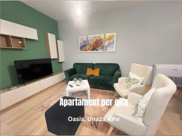 Tirane, jepet me qera apartament 2+1+Ballkon Kati 3, 80 m² 600 € (Oasis, Unaza e Re)