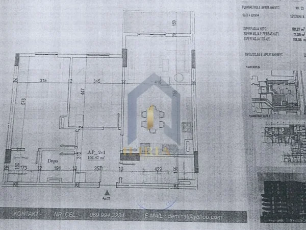 Tirane, shitet apartament 2+1+Ballkon Kati 4, 119 m² 101.116 € (Kamez Rruga OSBE)