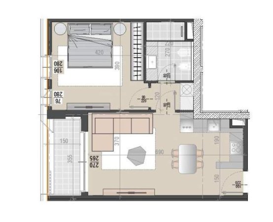 Tirane, shitet apartament 1+1+BLK Kati 3, 76 m² 106.092 Euro (Astir)