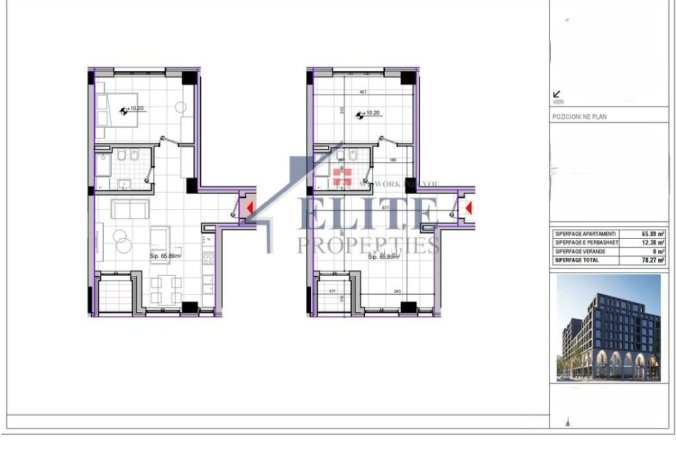Tirane, shitet apartament 1+1+Ballkon Kati 2, 78 m² 172.194 € (Bulevardi i Ri)
