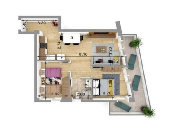 Shengjin, shitet apartament 2+1+Ballkon Kati 3, 96 m² 139.000 € 