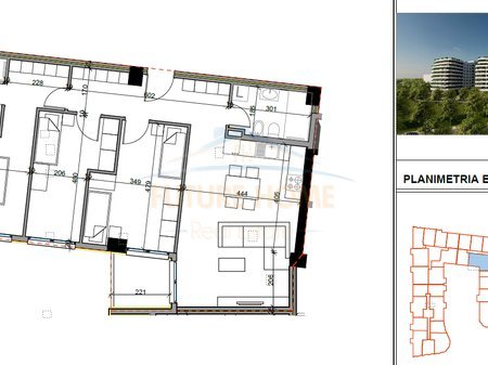 Tirane, shitet apartament 3+1 Kati 3, 129 m² 135.030 € 