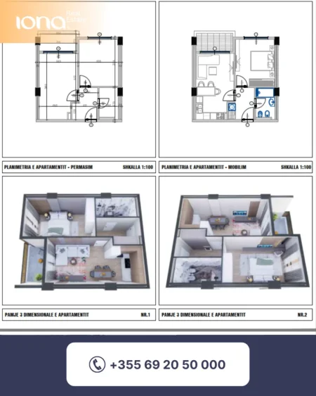 Golem, shitet apartament 1+1 , 61 m² 