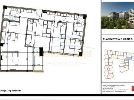 Tirane, shitet apartament 3+1 Kati 3, 145 m² 139.650 € 