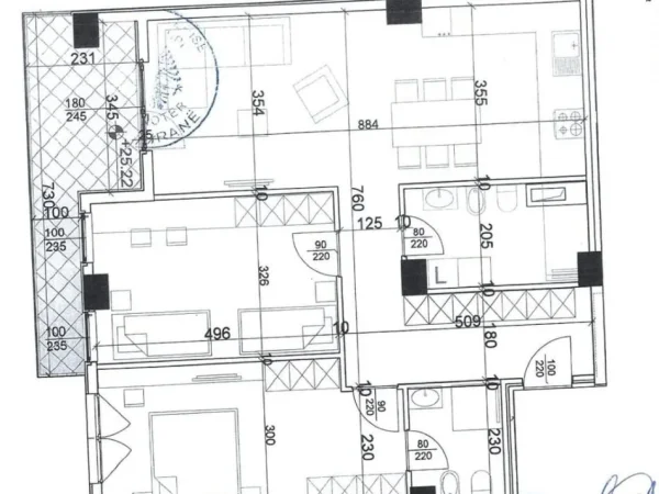 Tirane, shitet apartament 2+1+Ballkon Kati 8, 131 m² 222.700 €