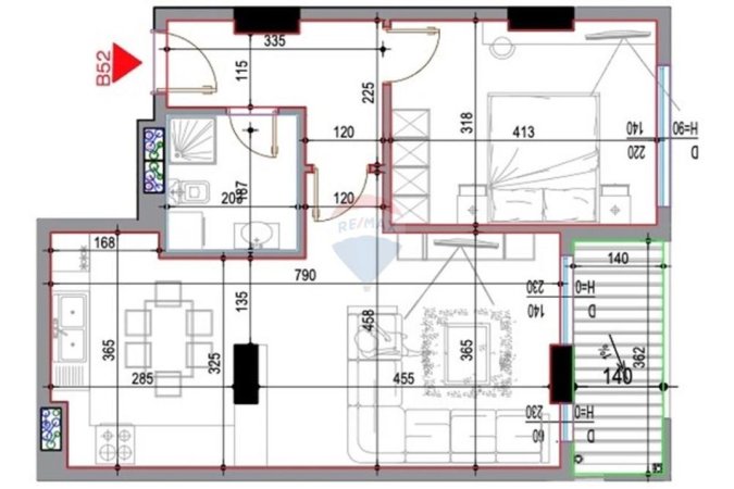 Tirane, shitet apartament 1+1 , 77 m² (Casa Italia, Tiranë)