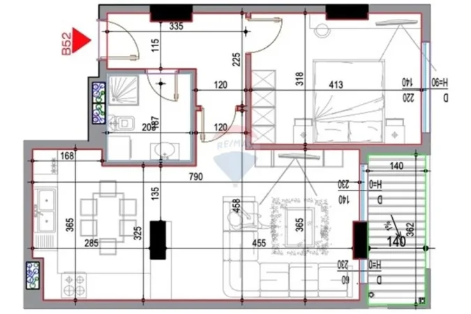 Tirane, shitet apartament 1+1 , 77 m² (Casa Italia, Tiranë)