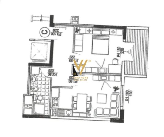 Tirane, shitet apartament 1+1+Ballkon Kati 2, 59 m² 170.000 € (KOMUNA E PARISIT)