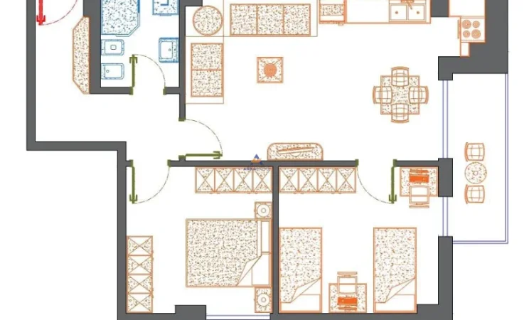 Tirane, jepet me qera apartament 2+1+Ballkon Kati 4, 95 m² 600 € (RRUGA HAMDI GARUNJA,LIQENI I THATE)