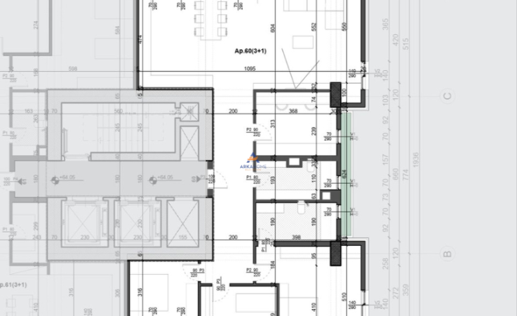 Tirane, shitet apartament 3+1+Ballkon Kati 17, 236 m² 943.800 € (NDODHET AFER SHESHIT WILLSON RRUGA SULEJMAN DELVINA)