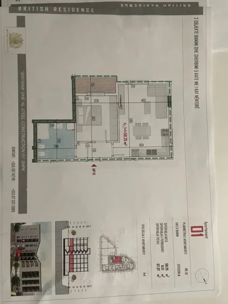 Tirane, shitet apartament 1+1 Kati 0, 67 m² 