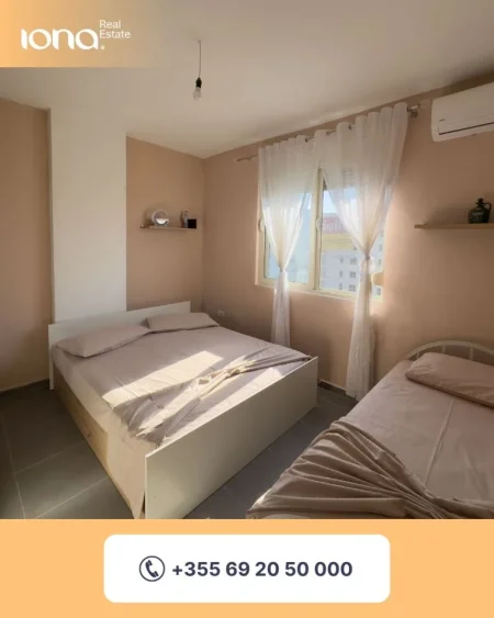 Golem, jepet me qera vjetore apartament 1+1 Kati 5,