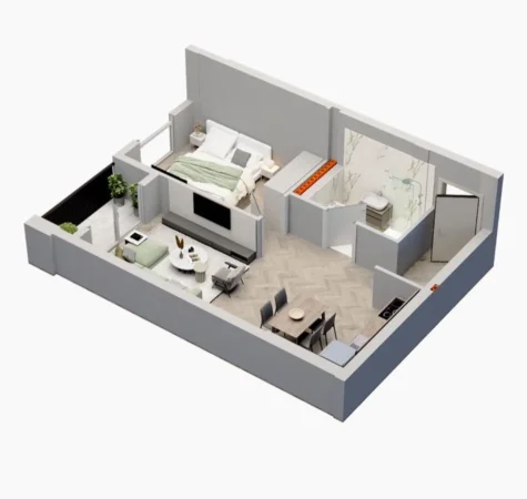 Shitet apartament 1+1 dhe 2+1 sip.63 m dhe 91m2 UNIVERS CITY
