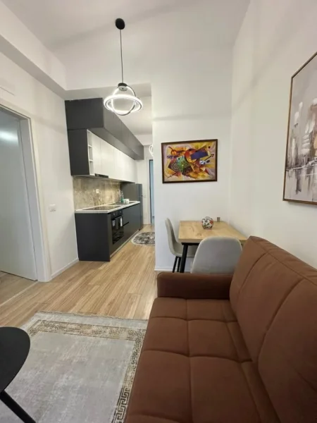 Tirane, jepet me qera apartament 1+1 Kati 3, 400 € (ALI DEM, KOMPLEKSI MANGALEM 21)