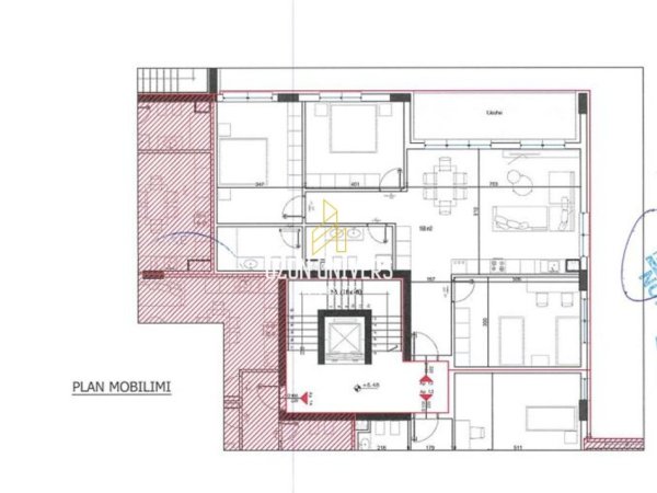 Tirane, shitet apartament 3+1+Ballkon Kati 2, 169 m² 252.075 € (Bellevue Residence, Rruga e Elbasanit, Perballë Xibrakut Tirana, Albania)