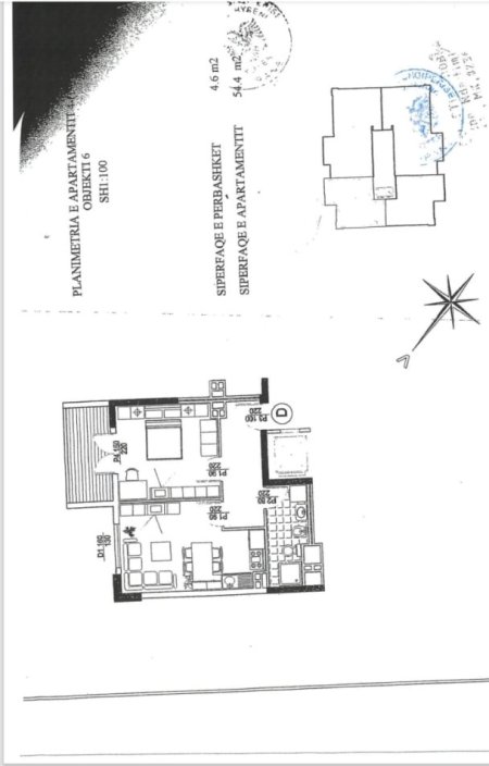 Tirane, shitet apartament 1+1+Ballkon Kati 2, 54 m² 170.000 € (komuna parisit)