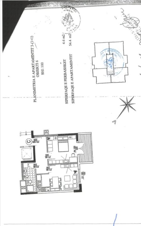 Tirane, shitet apartament 1+1+Ballkon Kati 2, 59 m² 190.000 € (KOMUNA E PARISIT)