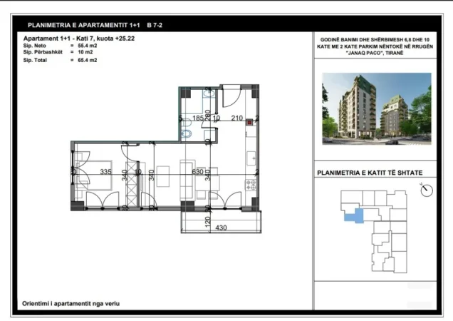 SHITET, APARTAMENT 1+1, VIVA COMPLEX, ISH-PARKU, 112,000€