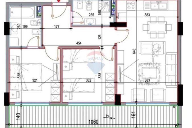 Tirane, shitet apartament 2+1 Kati 7, 105 m² 126.240 € (Casa Italia, Tiranë)
