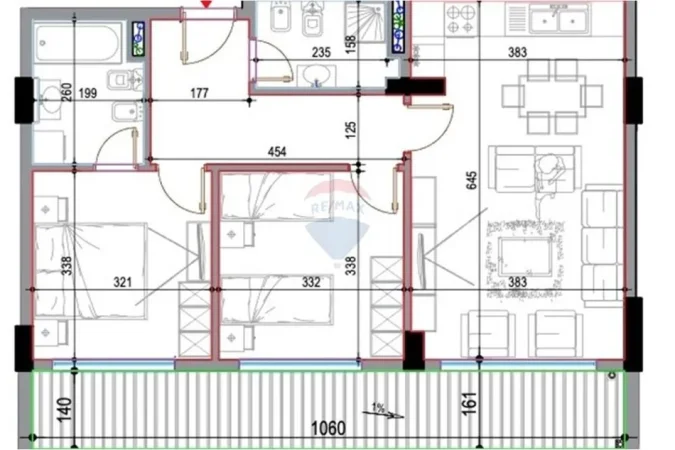 Tirane, shitet apartament 2+1 Kati 7, 105 m² 126.240 € (Casa Italia, Tiranë)