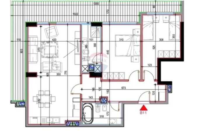 Tirane, shitet apartament 2+1 Kati 2, 148 m² 177.600 € (Casa Italia, Tiranë)