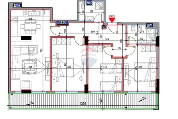 Tirane, shitet apartament 3+1 Kati 7, 143 m² 172.080 € (Casa Italia, Tiranë)