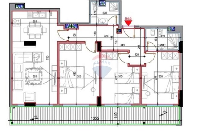 Tirane, shitet apartament 3+1 Kati 7, 143 m² 172.080 € (Casa Italia, Tiranë)